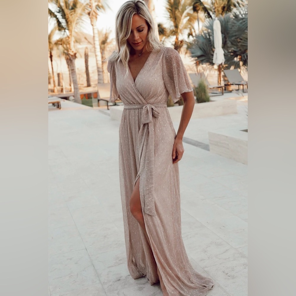 ❌SOLD❌BRAND NEW Baltic Born Champagne Shimmer Dress